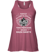 Load image into Gallery viewer, Forget glass slippers this princess wears biker boots Women's Racerback Tank
