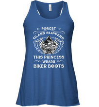 Load image into Gallery viewer, Forget glass slippers this princess wears biker boots Women's Racerback Tank
