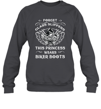 Load image into Gallery viewer, Forget glass slippers this princess wears biker boots Crewneck Sweatshirt
