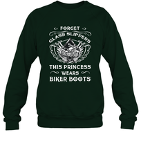 Load image into Gallery viewer, Forget glass slippers this princess wears biker boots Crewneck Sweatshirt
