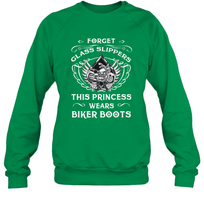 Load image into Gallery viewer, Forget glass slippers this princess wears biker boots Crewneck Sweatshirt
