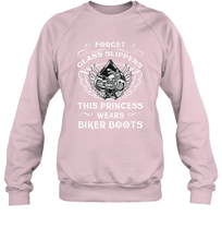Load image into Gallery viewer, Forget glass slippers this princess wears biker boots Crewneck Sweatshirt
