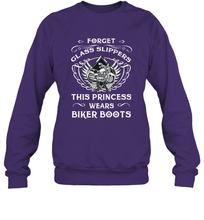 Load image into Gallery viewer, Forget glass slippers this princess wears biker boots Crewneck Sweatshirt
