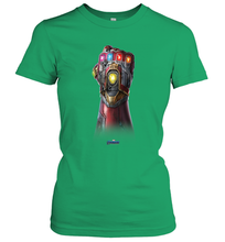 Load image into Gallery viewer, Marvel Avengers Endgame Infinity Stone Gauntlet Color Logo Women's T-Shirt
