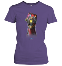 Load image into Gallery viewer, Marvel Avengers Endgame Infinity Stone Gauntlet Color Logo Women's T-Shirt
