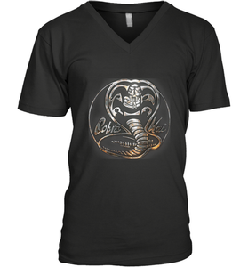 Cobra Kai Rusted Steel Snake Logo Men's V-Neck