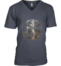 Load image into Gallery viewer, Cobra Kai Rusted Steel Snake Logo Men&#39;s V-Neck
