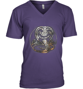 Cobra Kai Rusted Steel Snake Logo Men's V-Neck