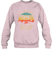 Load image into Gallery viewer, Retro Vintage Get In Loser We're Doing Butt Stuff Alien UFO Crewneck Sweatshirt
