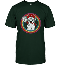 Load image into Gallery viewer, Super Mario Rainbow Circle Distressed Logo Men's T-Shirt
