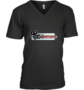 Cinemassacre Modern Chainsaw Logo Men's V-Neck