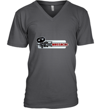 Load image into Gallery viewer, Cinemassacre Modern Chainsaw Logo Men&#39;s V-Neck
