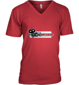 Cinemassacre Modern Chainsaw Logo Men's V-Neck