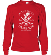 Load image into Gallery viewer, Disney Villains Captain Hook Pirate Crew Est 1953 Logo Long Sleeve T-Shirt
