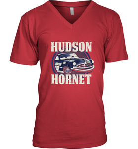 Disney Pixar Cars Hudson Hornet Badge Men's V-Neck