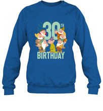 Load image into Gallery viewer, Disney Snow White Dwarfs Group Shot 30th Birthday Crewneck Sweatshirt
