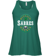 Load image into Gallery viewer, Buffalo Sabres Fanatics Branded Black St. Patrick&#39;s Day Forever Lucky 01 Women&#39;s Racerback Tank
