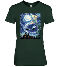 Load image into Gallery viewer, Disney Peter Pan Tinker Bell Starry Night Portrait Women&#39;s Premium T-Shirt
