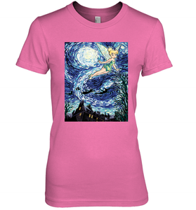 Disney Peter Pan Tinker Bell Starry Night Portrait Women's Premium T-Shirt