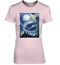 Load image into Gallery viewer, Disney Peter Pan Tinker Bell Starry Night Portrait Women&#39;s Premium T-Shirt
