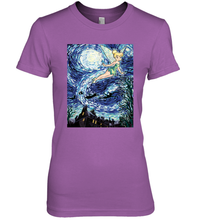 Load image into Gallery viewer, Disney Peter Pan Tinker Bell Starry Night Portrait Women&#39;s Premium T-Shirt
