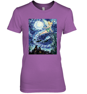 Disney Peter Pan Tinker Bell Starry Night Portrait Women's Premium T-Shirt