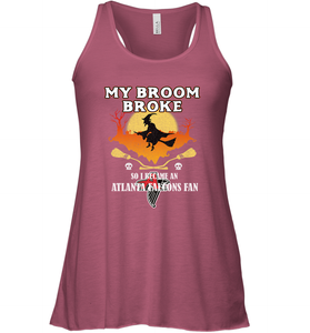 Broom Broke So I Became An Atlanta Falcons Fan  NFL Halloween Costume Women's Racerback Tank