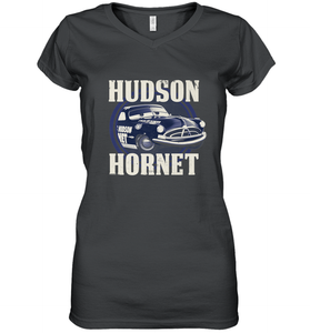 Disney Pixar Cars Hudson Hornet Badge Women's V-Neck T-Shirt