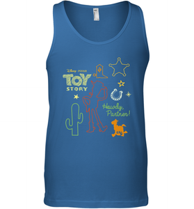 Disney Pixar Toy Story Howdy Partner Woody Shapes Men's Tank Top