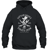 Load image into Gallery viewer, Disney Villains Captain Hook Pirate Crew Est 1953 Logo Hooded Sweatshirt
