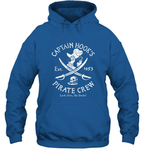 Load image into Gallery viewer, Disney Villains Captain Hook Pirate Crew Est 1953 Logo Hooded Sweatshirt
