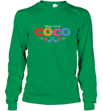 Load image into Gallery viewer, Disney Pixar Coco Movie Logo Colorful Long Sleeve T-Shirt
