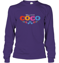 Load image into Gallery viewer, Disney Pixar Coco Movie Logo Colorful Long Sleeve T-Shirt
