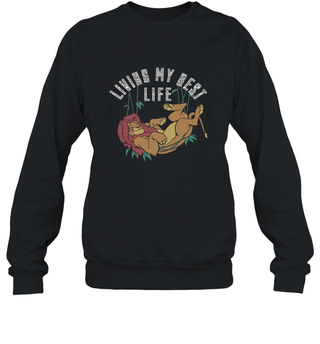 Disney Lion King Simba Living My Best Life Crewneck Sweatshirt