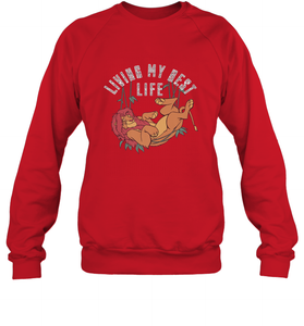 Disney Lion King Simba Living My Best Life Crewneck Sweatshirt