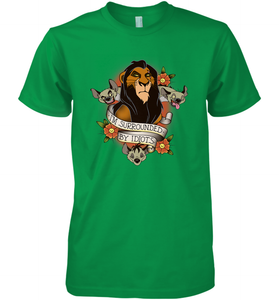 Disney Lion King Scar and Hyenas I'm Surrounded By Idiots Men's Premium T-Shirt