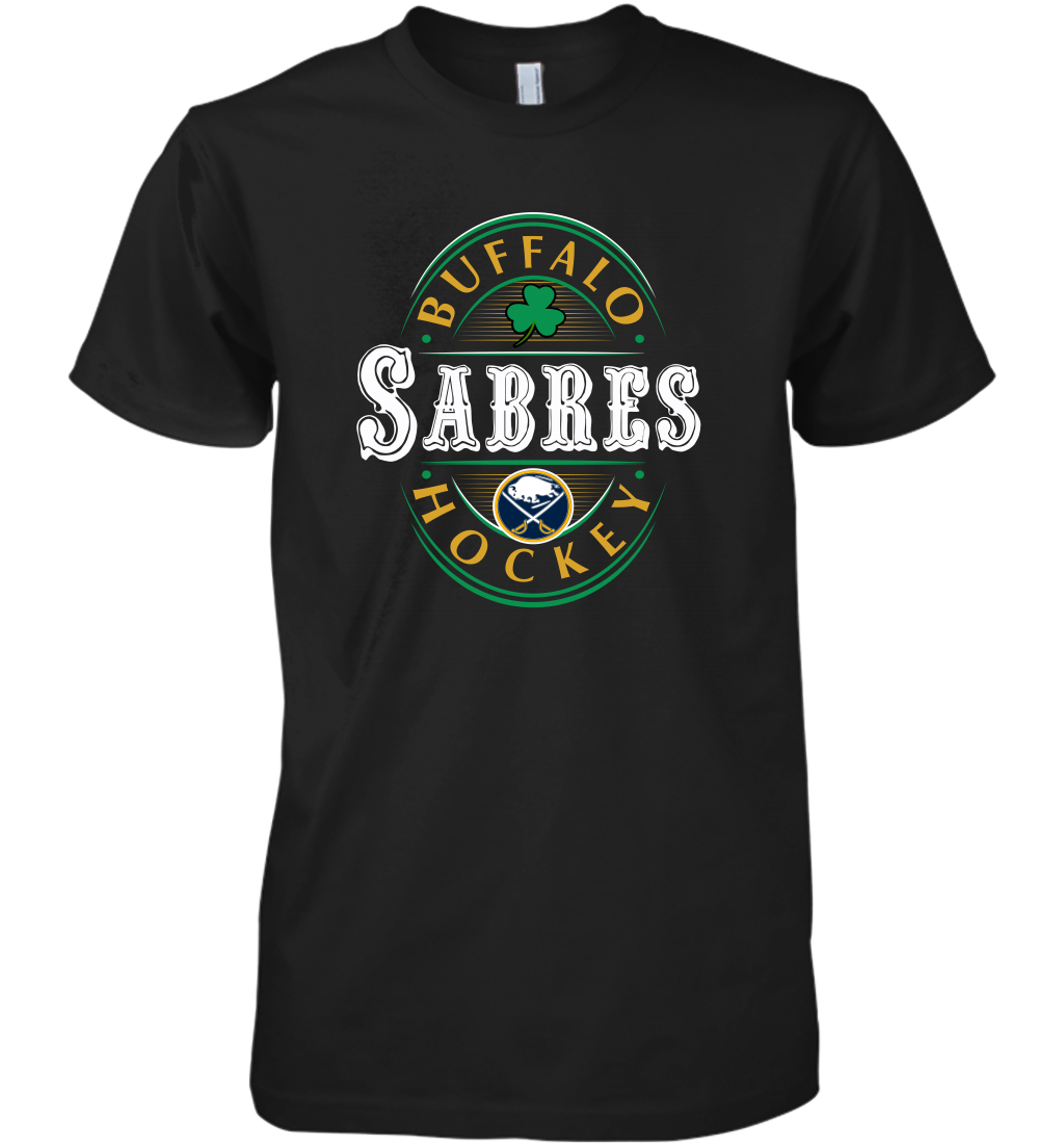 Buffalo Sabres Fanatics Branded Black St. Patrick's Day Forever Lucky 01 Men's Premium T-Shirt