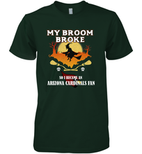 Load image into Gallery viewer, Broom Broke So I Became an Arizona Cardinals Fan  NFL Halloween Costume Men&#39;s Premium T-Shirt
