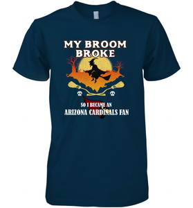 Broom Broke So I Became an Arizona Cardinals Fan  NFL Halloween Costume Men's Premium T-Shirt