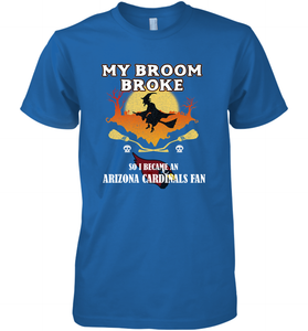 Broom Broke So I Became an Arizona Cardinals Fan  NFL Halloween Costume Men's Premium T-Shirt