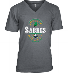 Buffalo Sabres Fanatics Branded Black St. Patrick's Day Forever Lucky 01 Men's V-Neck