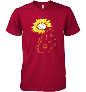 Baseball Proud Sunflower Men's Premium T-Shirt