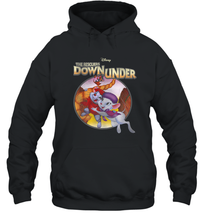 Load image into Gallery viewer, Disney The Rescuers Down Under Circle Movie Logo Hooded Sweatshirt
