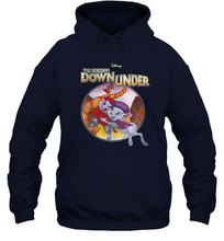 Load image into Gallery viewer, Disney The Rescuers Down Under Circle Movie Logo Hooded Sweatshirt
