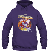 Load image into Gallery viewer, Disney The Rescuers Down Under Circle Movie Logo Hooded Sweatshirt
