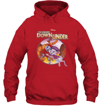 Load image into Gallery viewer, Disney The Rescuers Down Under Circle Movie Logo Hooded Sweatshirt
