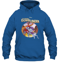 Load image into Gallery viewer, Disney The Rescuers Down Under Circle Movie Logo Hooded Sweatshirt
