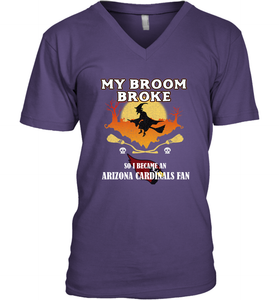 Broom Broke So I Became an Arizona Cardinals Fan  NFL Halloween Costume Men's V-Neck