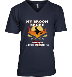 Broom Broke So I Became an Arizona Cardinals Fan  NFL Halloween Costume Men's V-Neck