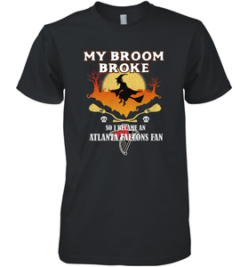 Broom Broke So I Became An Atlanta Falcons Fan  NFL Halloween Costume Men's Premium T-Shirt